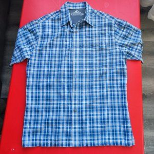 Croft & Barrow short sleeve button up outdoor quick dry shirt men's size M